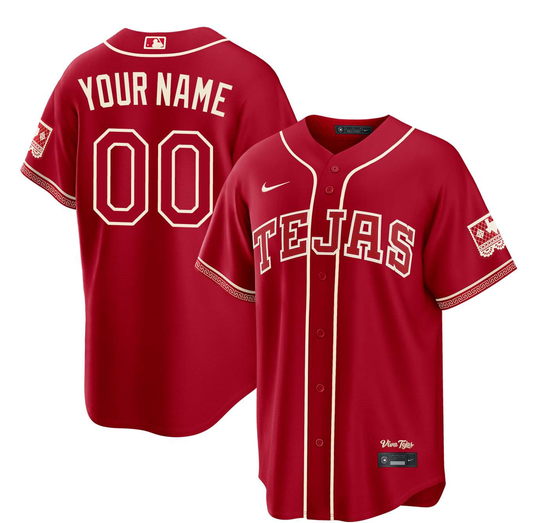 Men's Red Texas Rangers Active Player Custom 2026 City Connect Stadium Stitched Baseball Jersey